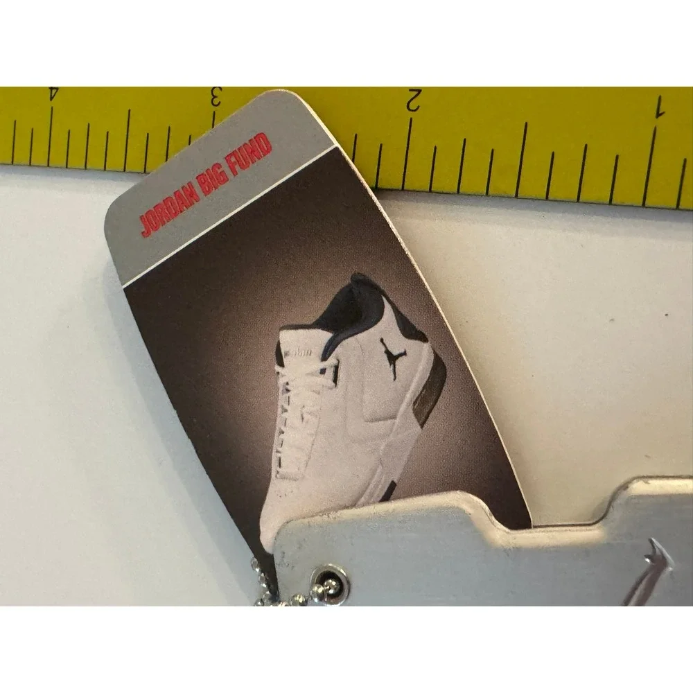 Vintage Nike Air Jordan Big Fund‎ Silver Jumpman Hangtag Keychain Accessory